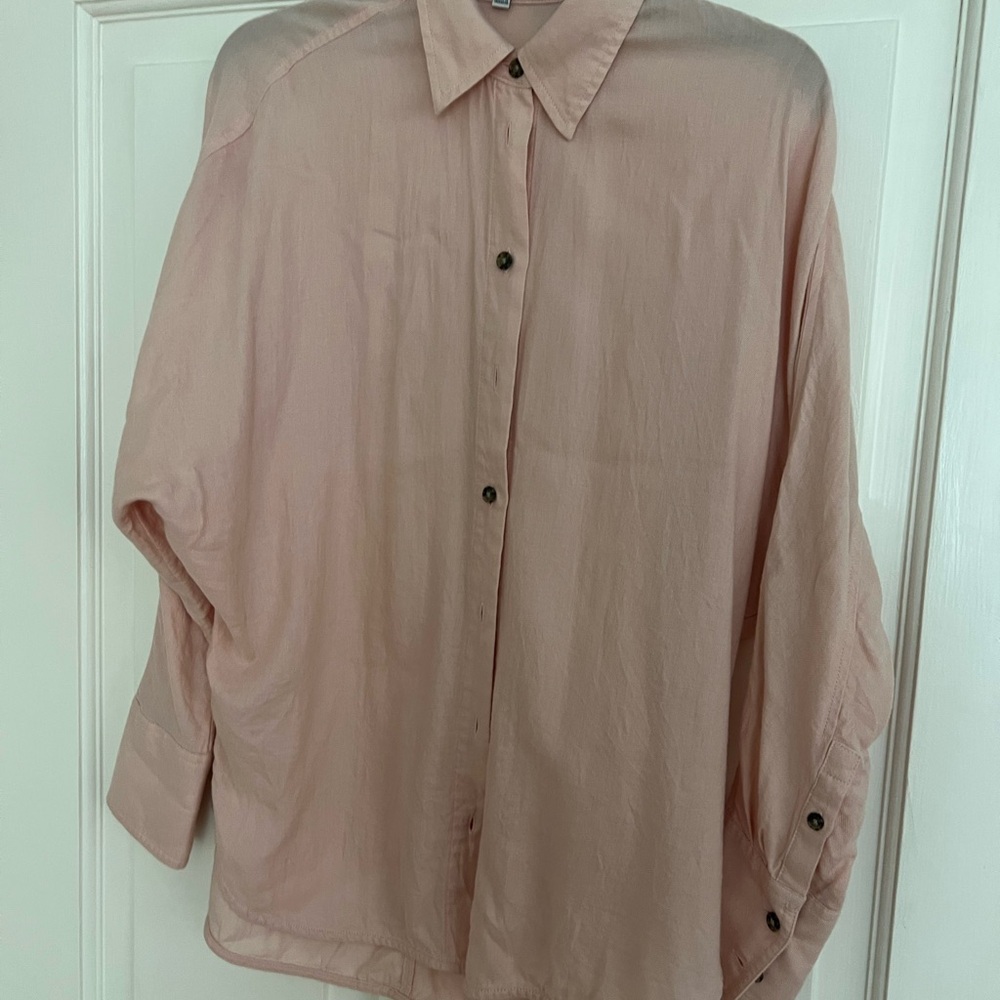 Madewell Peach Button-Up Shirt